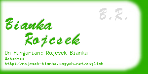 bianka rojcsek business card